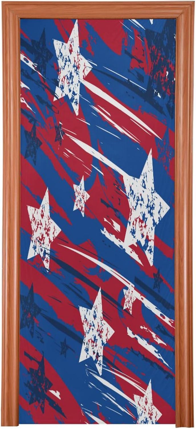 Susiyo Stars and Lines Halloween Door Cover 32x79 in
