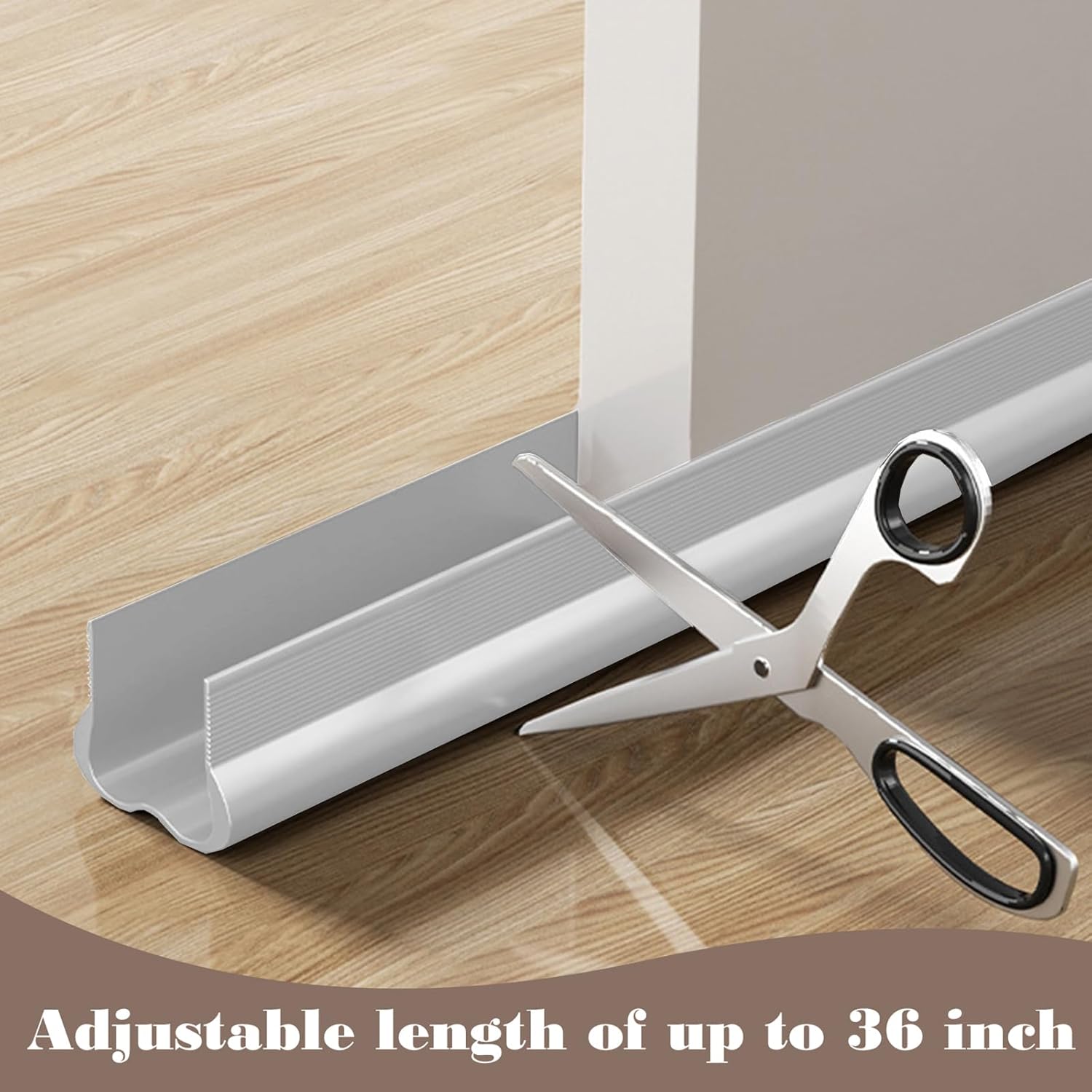 36 Inch Door Draft Stopper - Cuttable Weather Seal for Bottom Door
