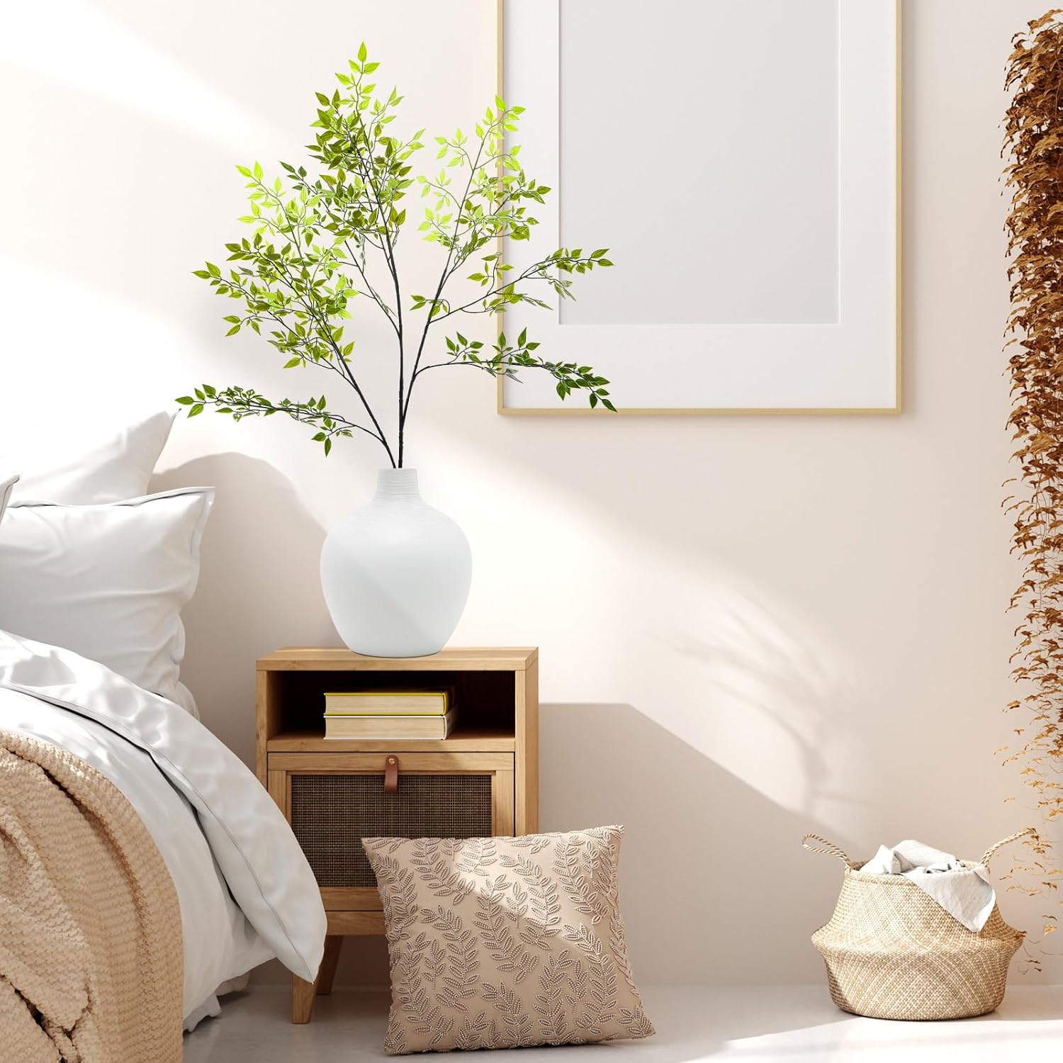 Giegxin 6 Pcs Artificial Nandina Branches for Home Decor