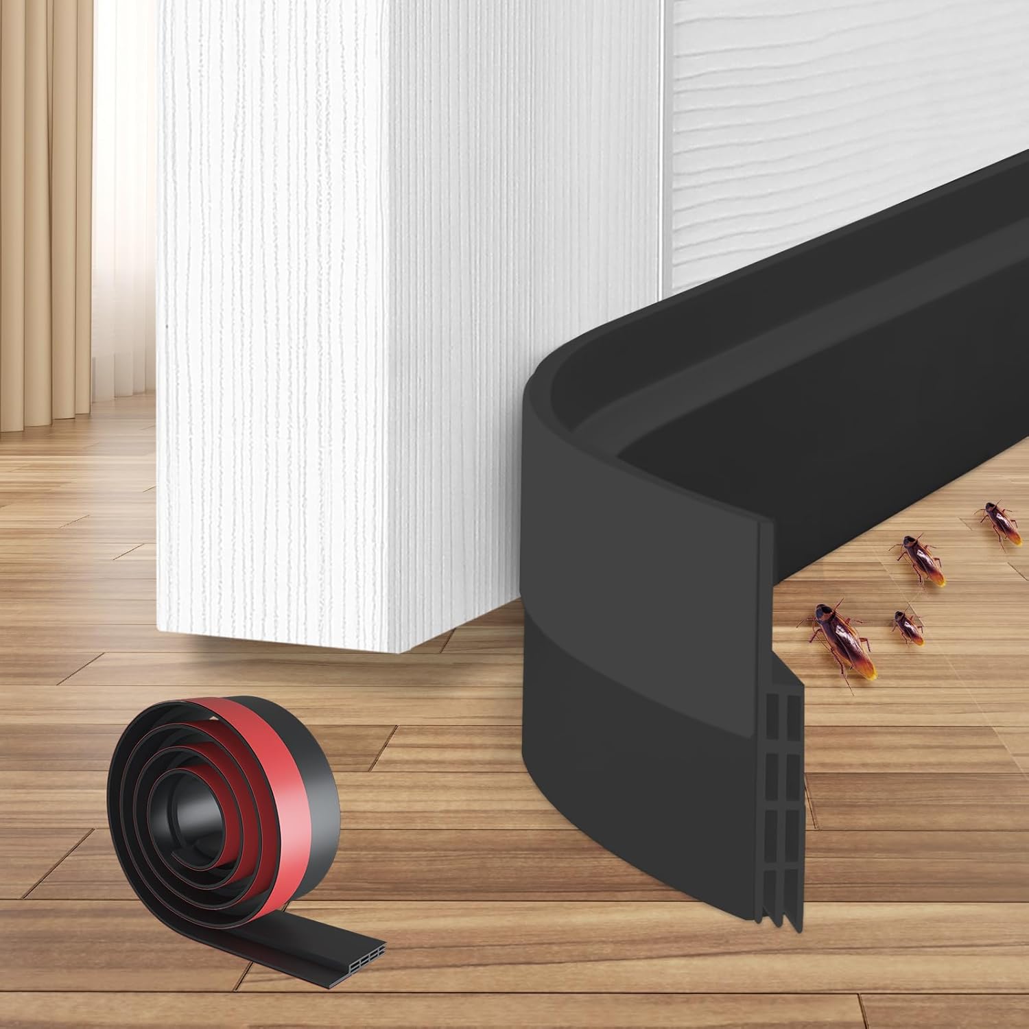 Ohuhu Door Draft Stopper 39 L x2 W Black