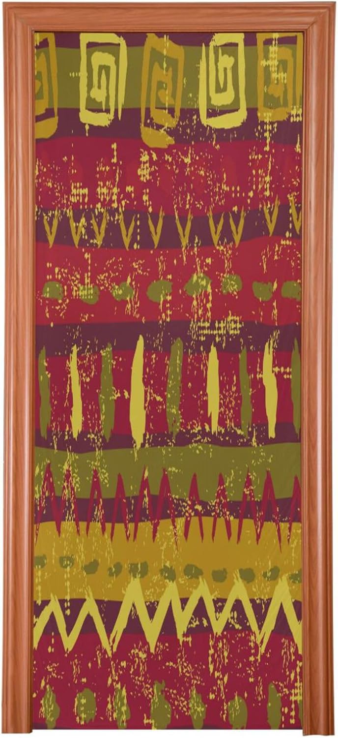 Susiyo Tribal Brown Halloween Door Cover