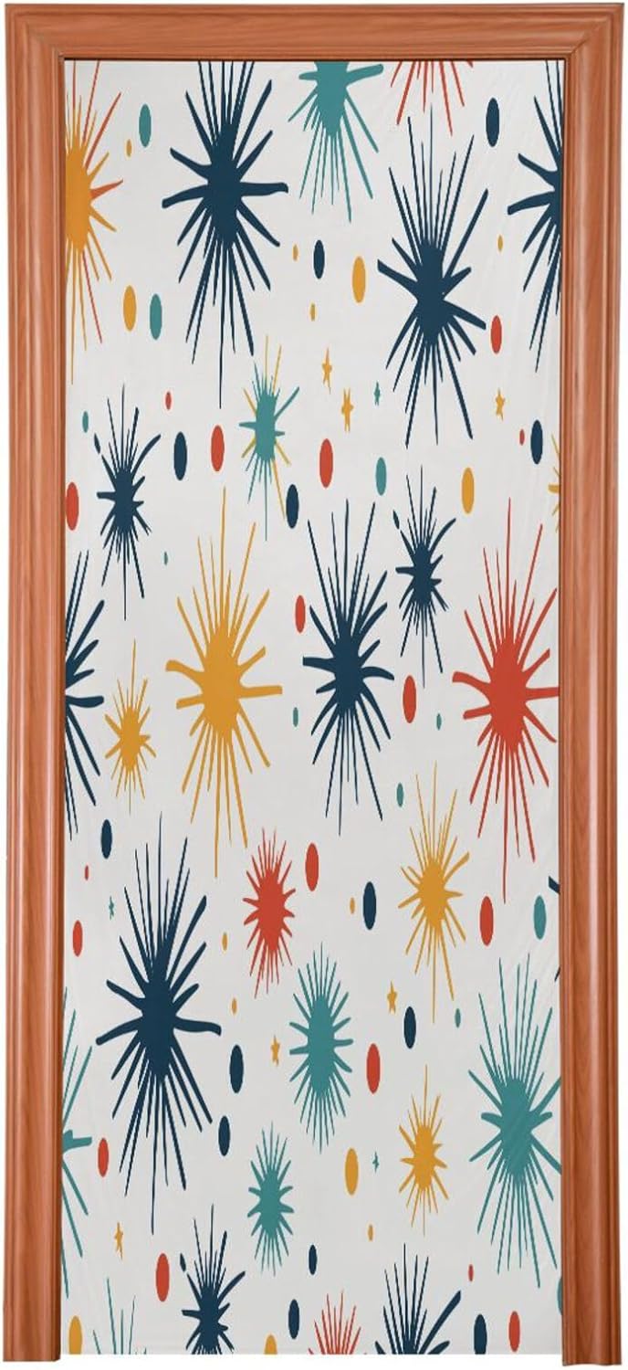 Susiyo Firework Stars Halloween Door Cover 32x79in