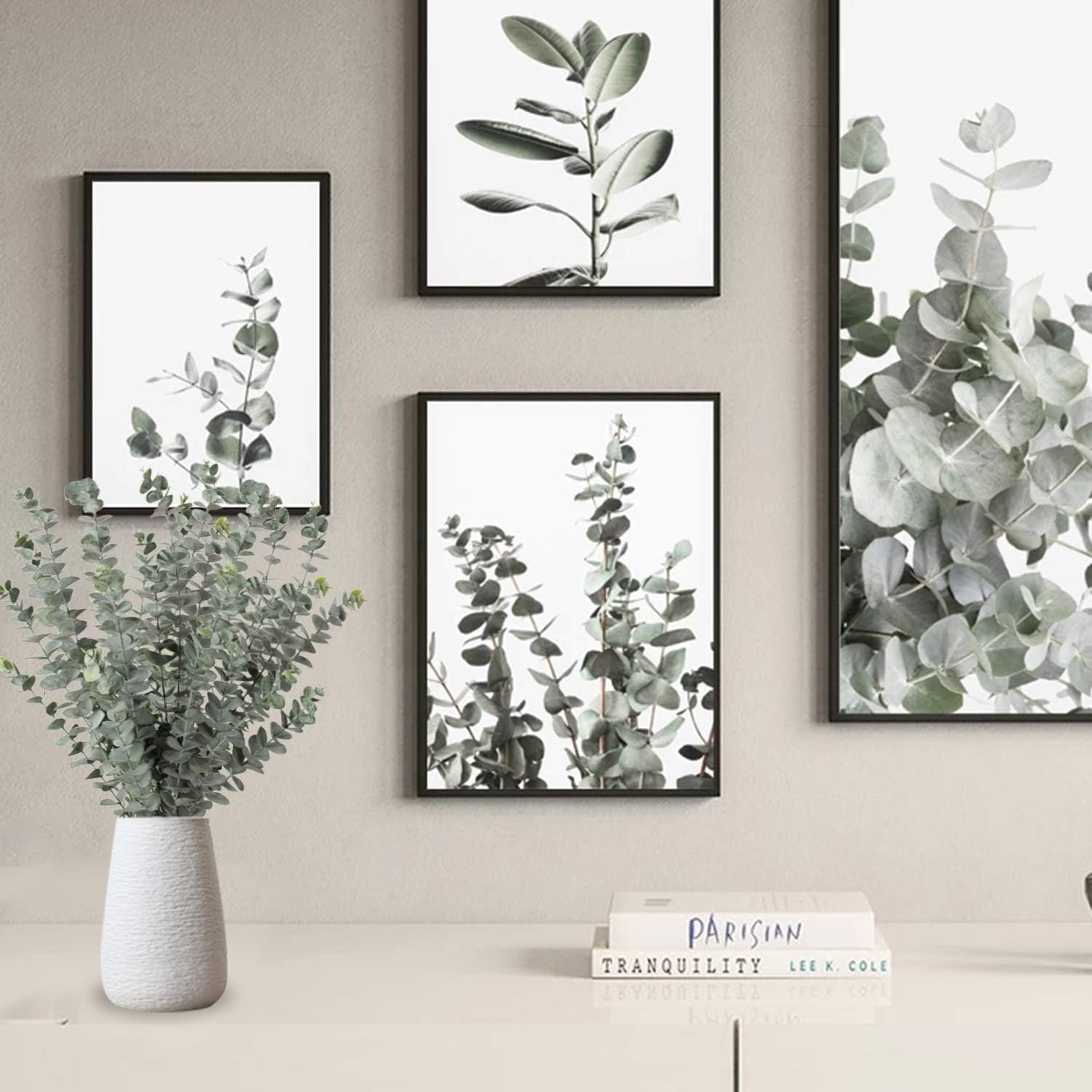 29 Inch Faux Eucalyptus Branches for Wedding Vase Decor