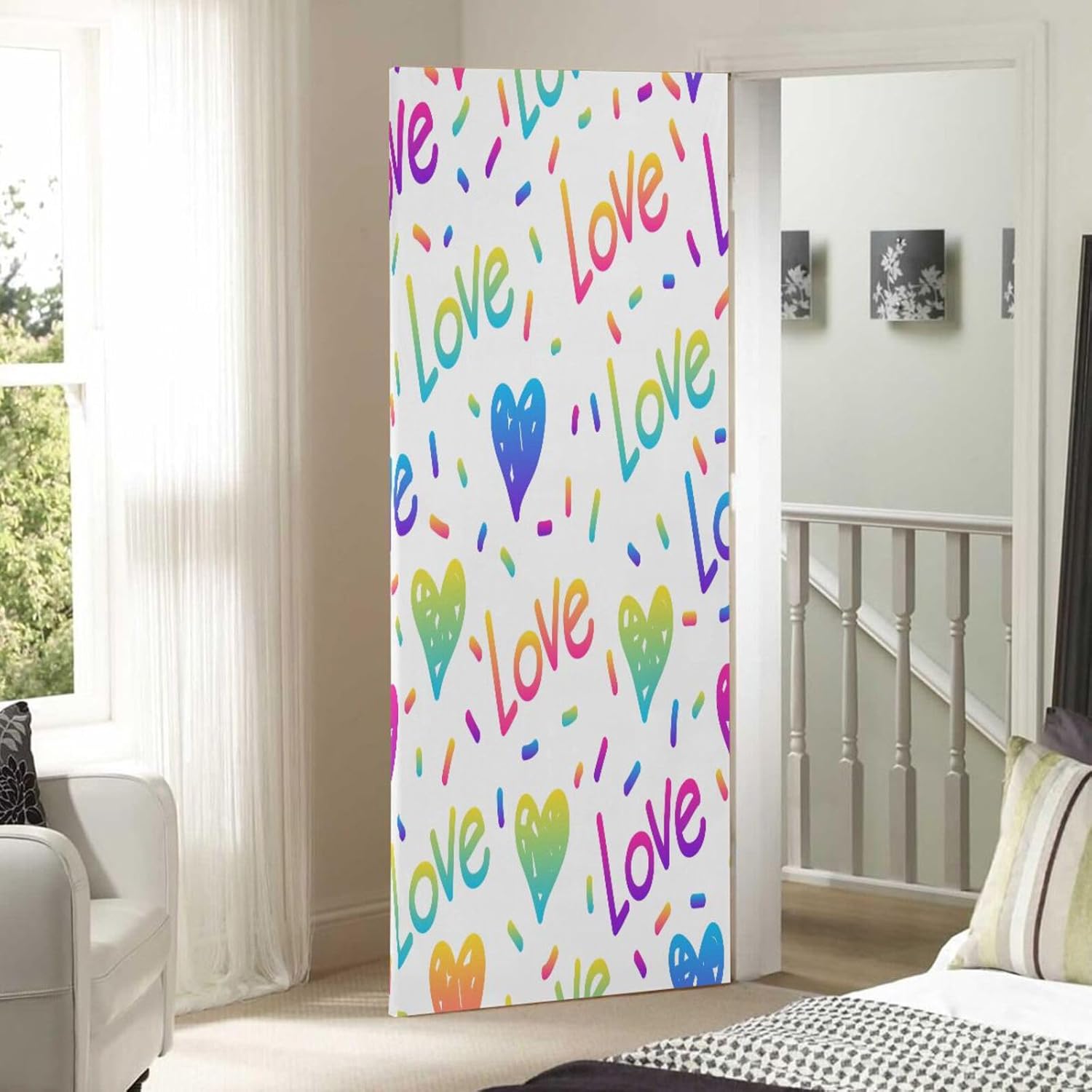 Susiyo Abstract Rainbow Halloween Door Cover 1