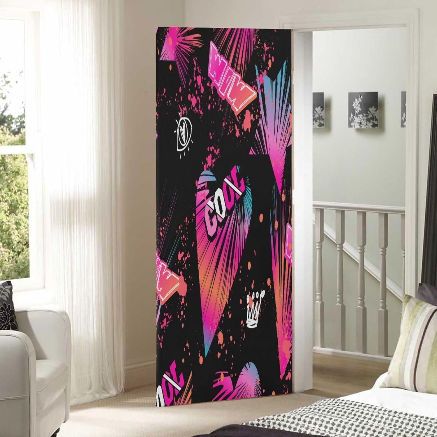 Susiyo Girlish Halloween Door Cover 32x79 in