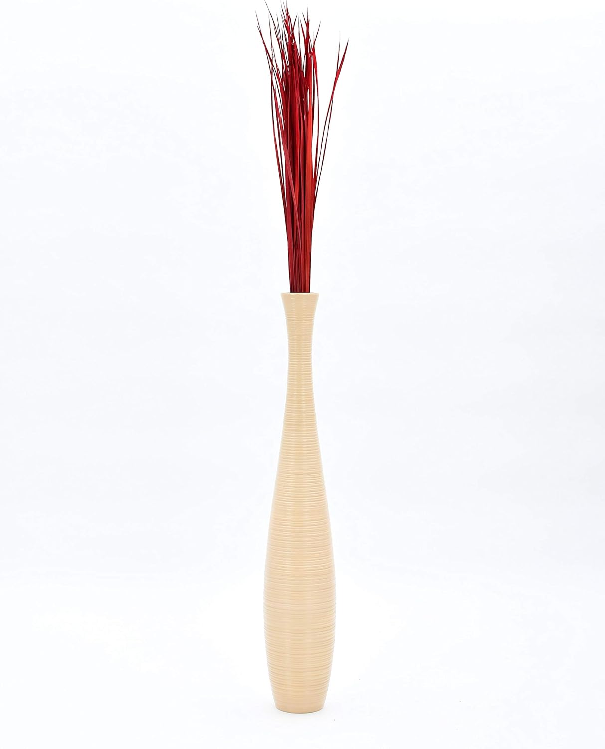 Leewadee Tall Vase Filler Red 45 Inch Natural Grass Stems