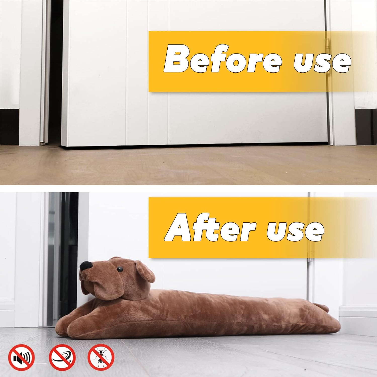 SANFERGE Dog Door Draft Stopper Heavy Duty 34 Inch