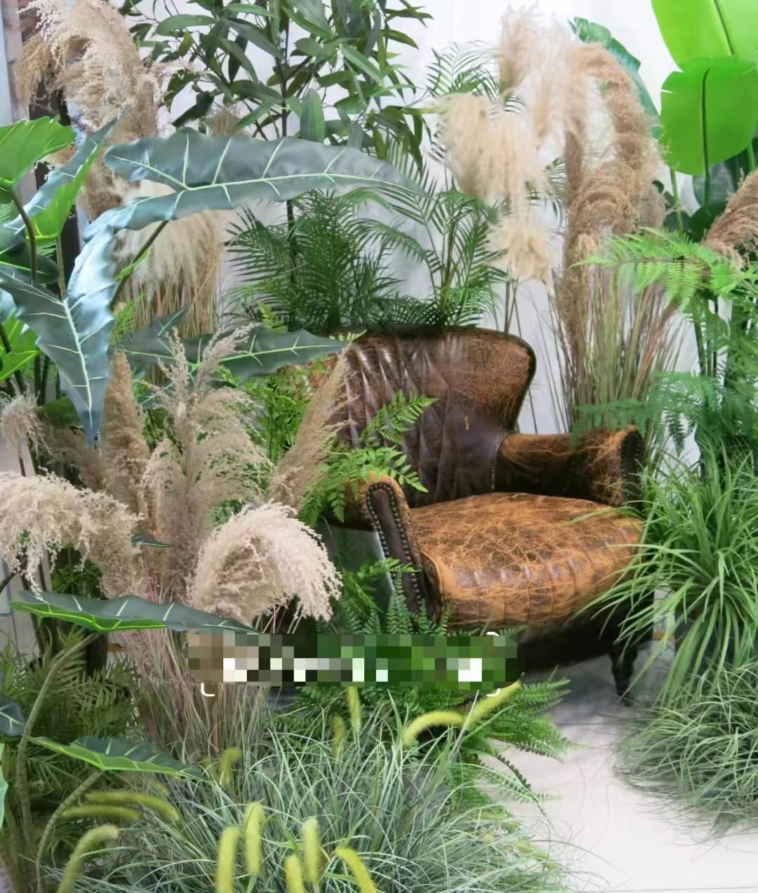 Alonfala 43 Inch Artificial Pampas Grass 2 Pack