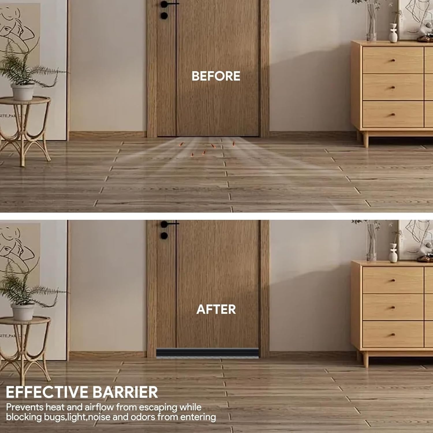 Funnytek 39 Inch Self Adhesive Door Sweep Brush