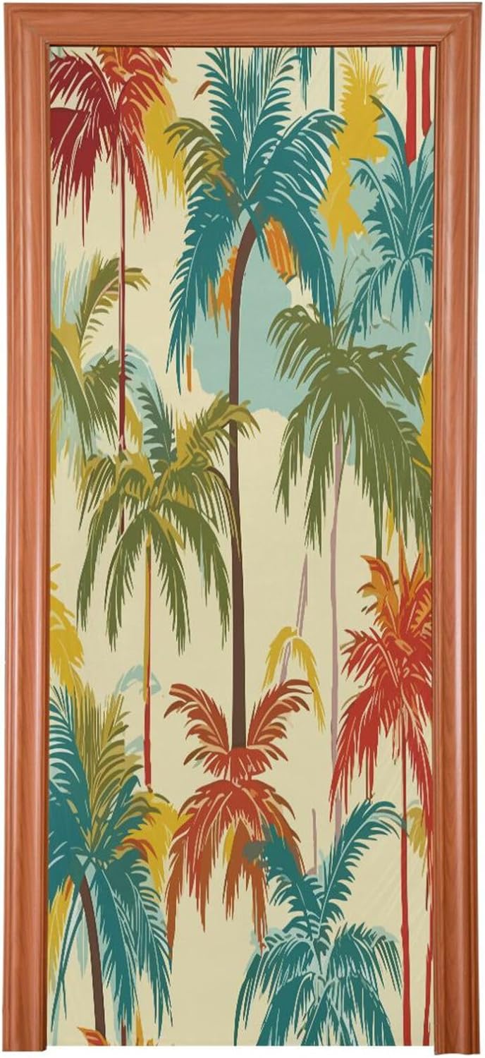 Susiyo Hawaii Palms Halloween Door Cover