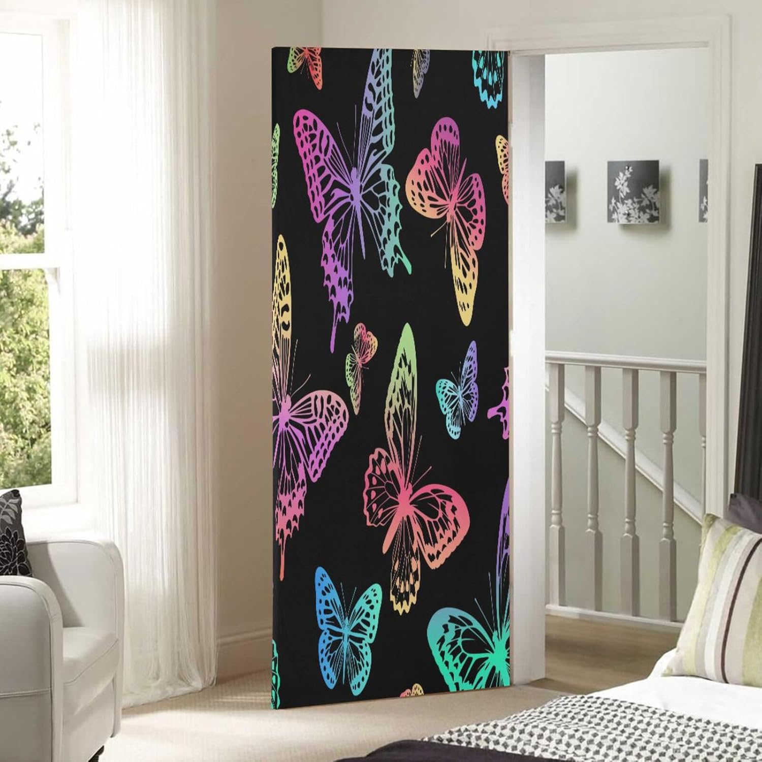 Susiyo Glowing Butterfly Halloween Door Cover