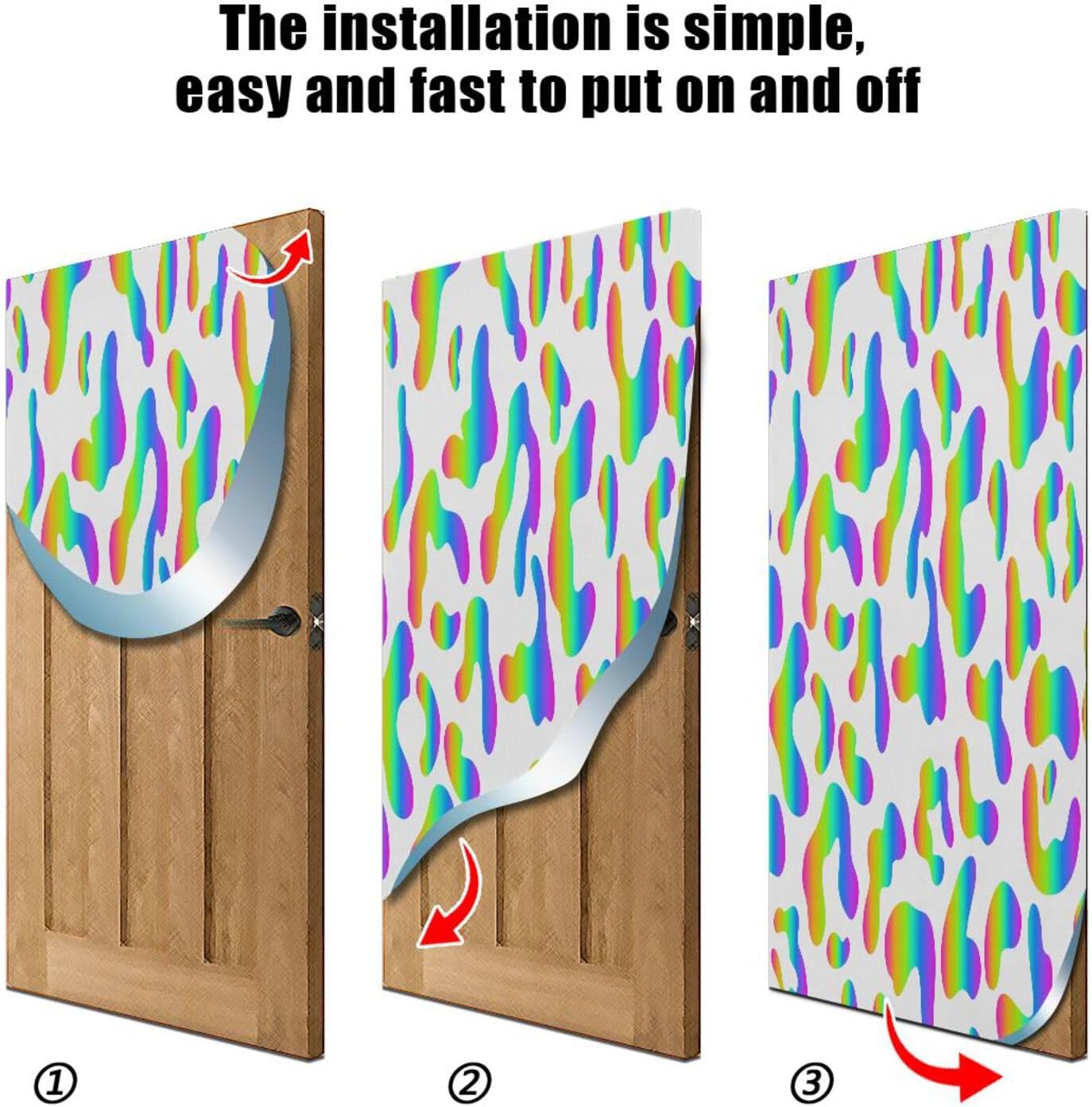 Susiyo Rainbow Halloween Door Cover 32x79in