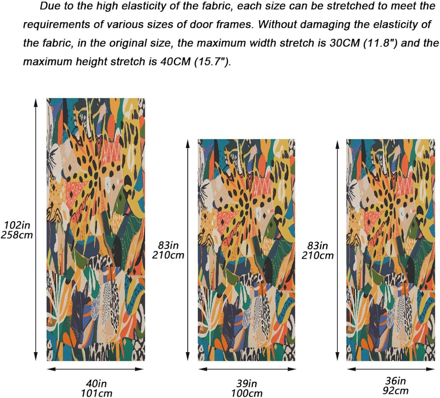 Susiyo Paintings Halloween Door Decoration Door Cover 32x79 in