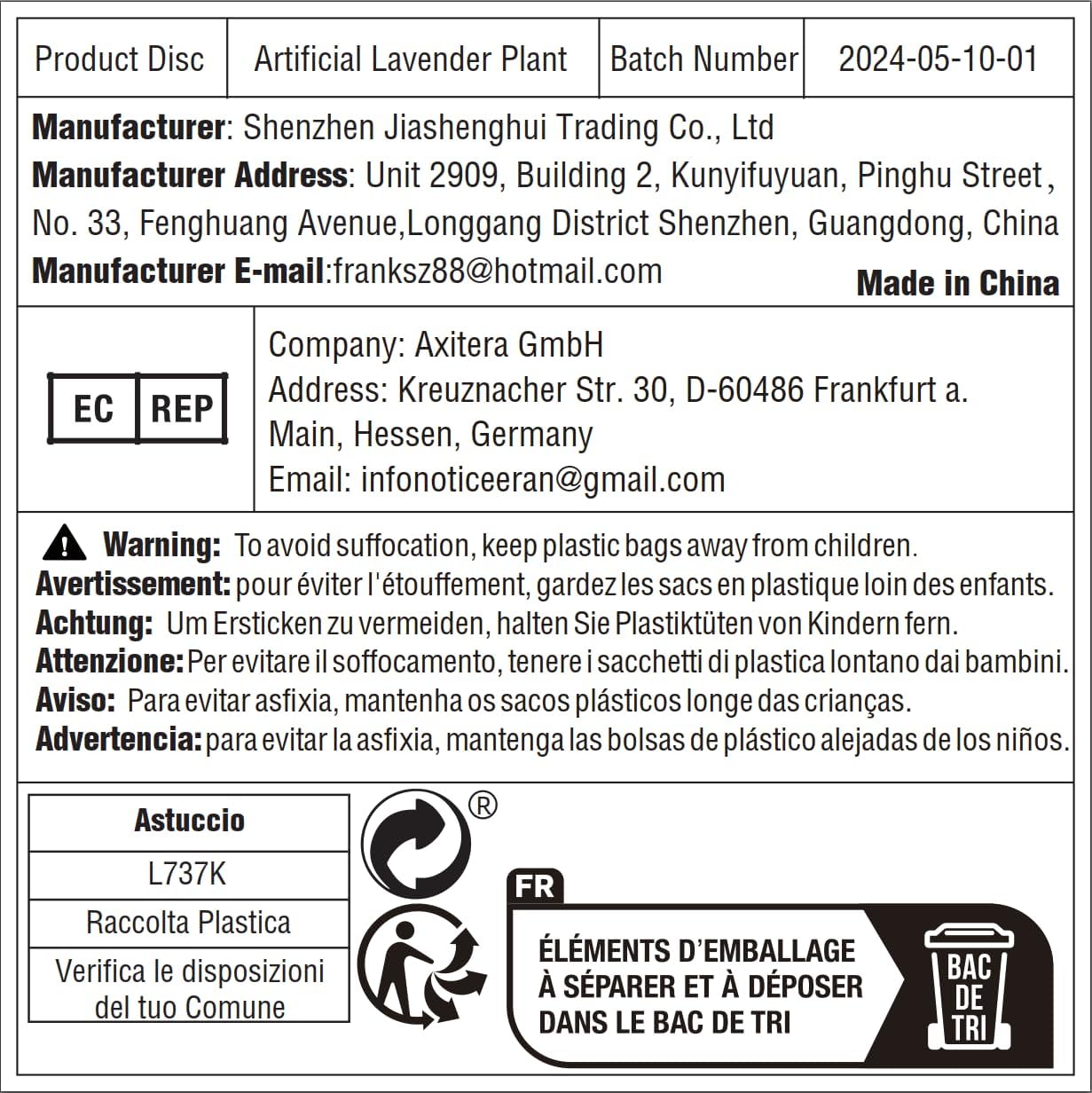 MIXROSE Artificial Lavender Plants in Pot 10 Tall for Farmhouse Decor