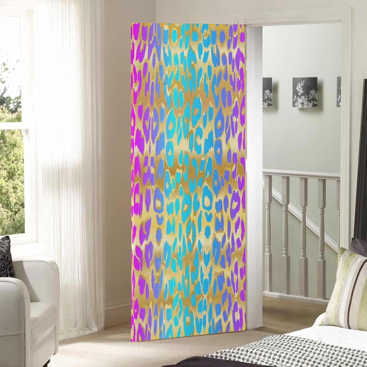 Susiyo Colorful Animal Halloween Door Cover Stretch Fabric