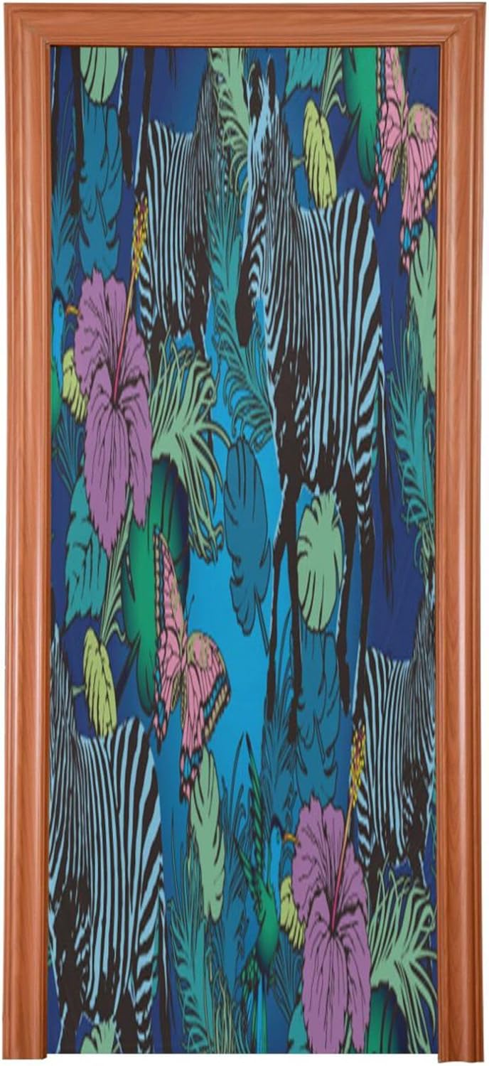 Susiyo Dark Green Zebra Halloween Door Cover