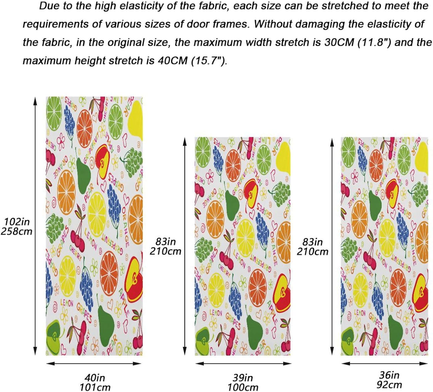 Susiyo Colorful Fruit Lemon Halloween Door Cover