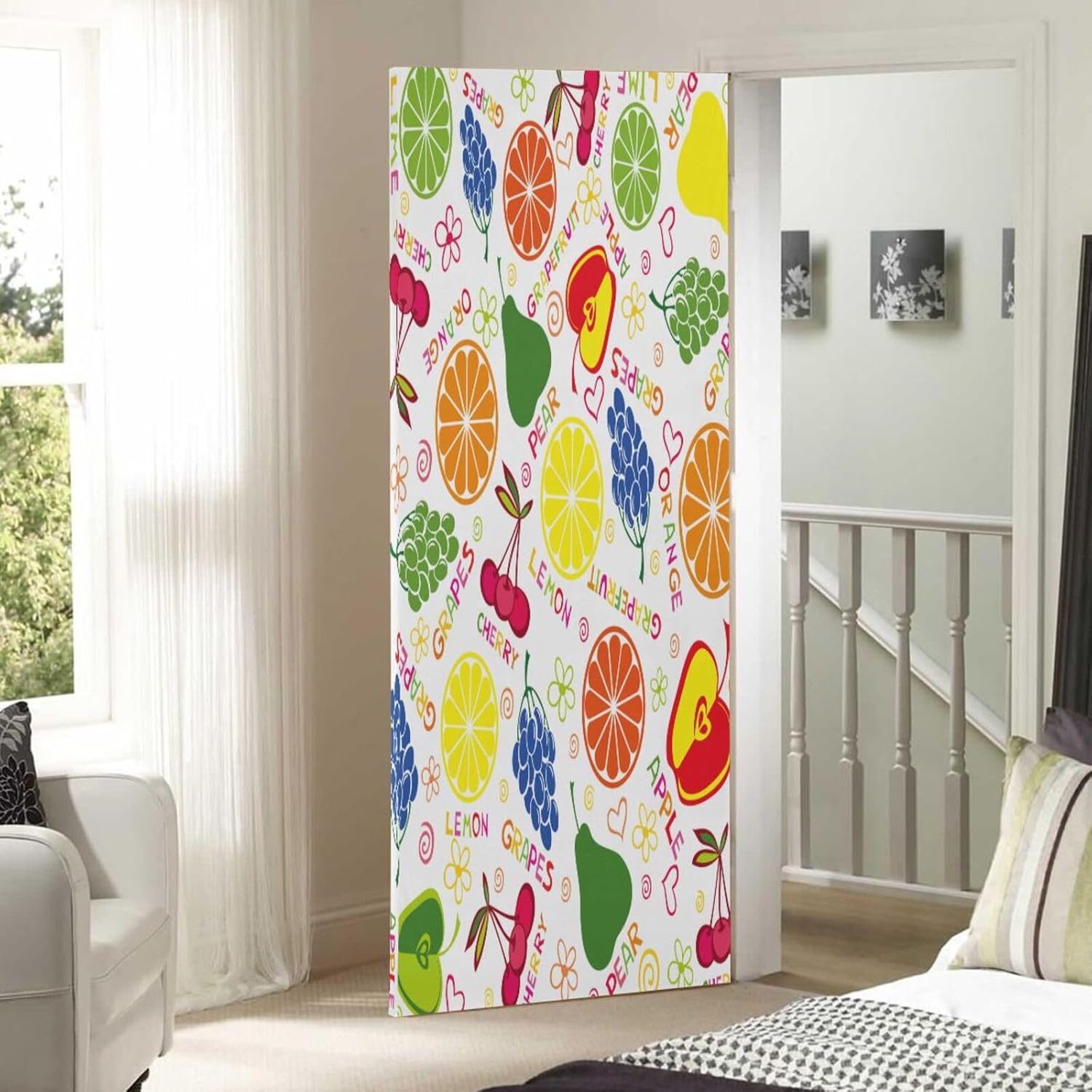 Susiyo Colorful Fruit Lemon Halloween Door Cover