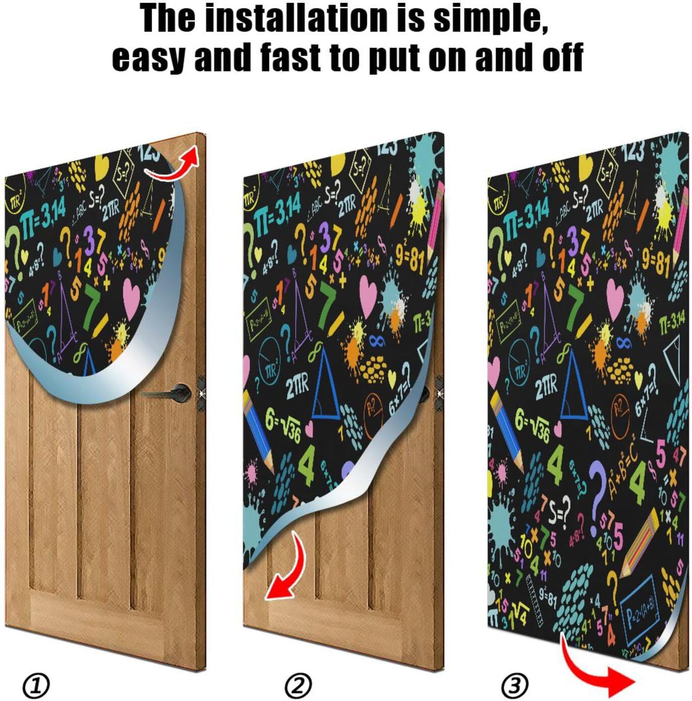 Susiyo Mathematics Concepts Halloween Door Cover Stretch Fabric 32x79 in