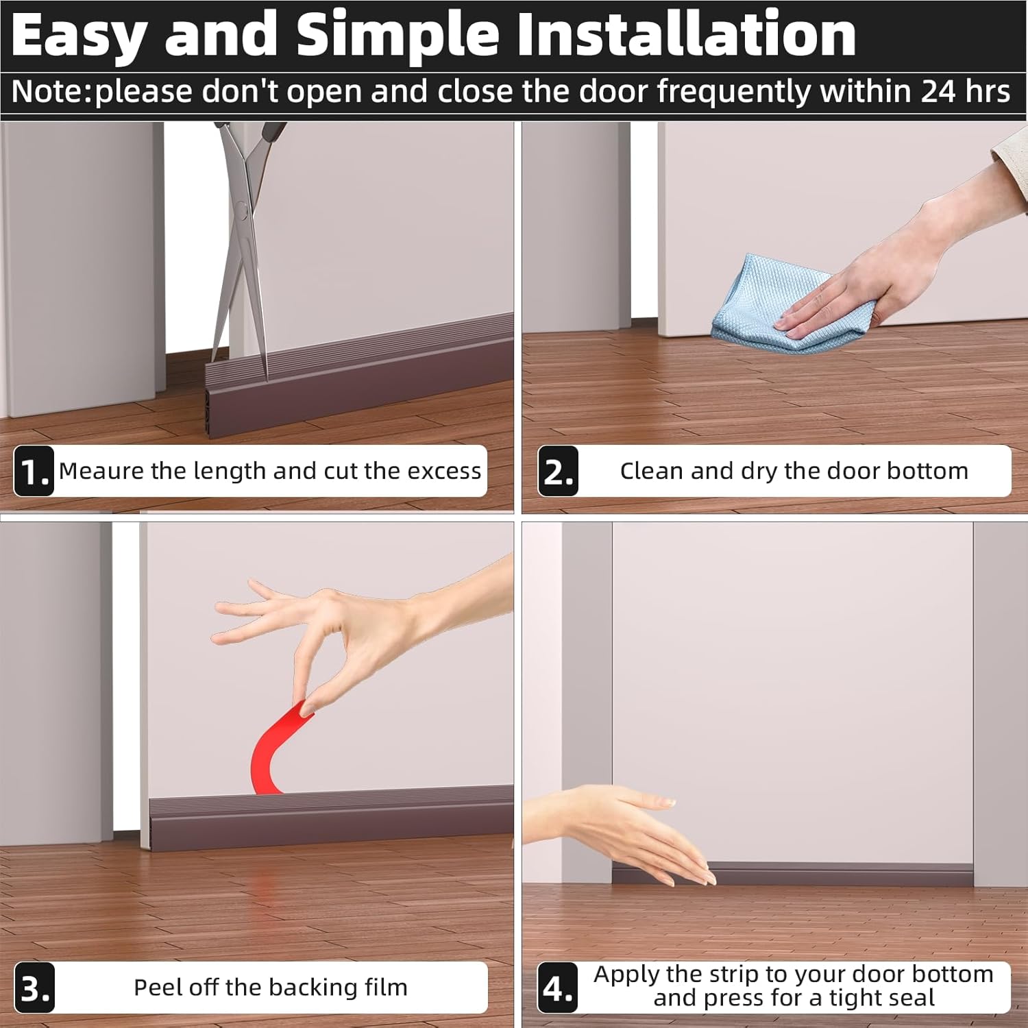 ESUFEIR 78 Inch Under Door Draft Stopper