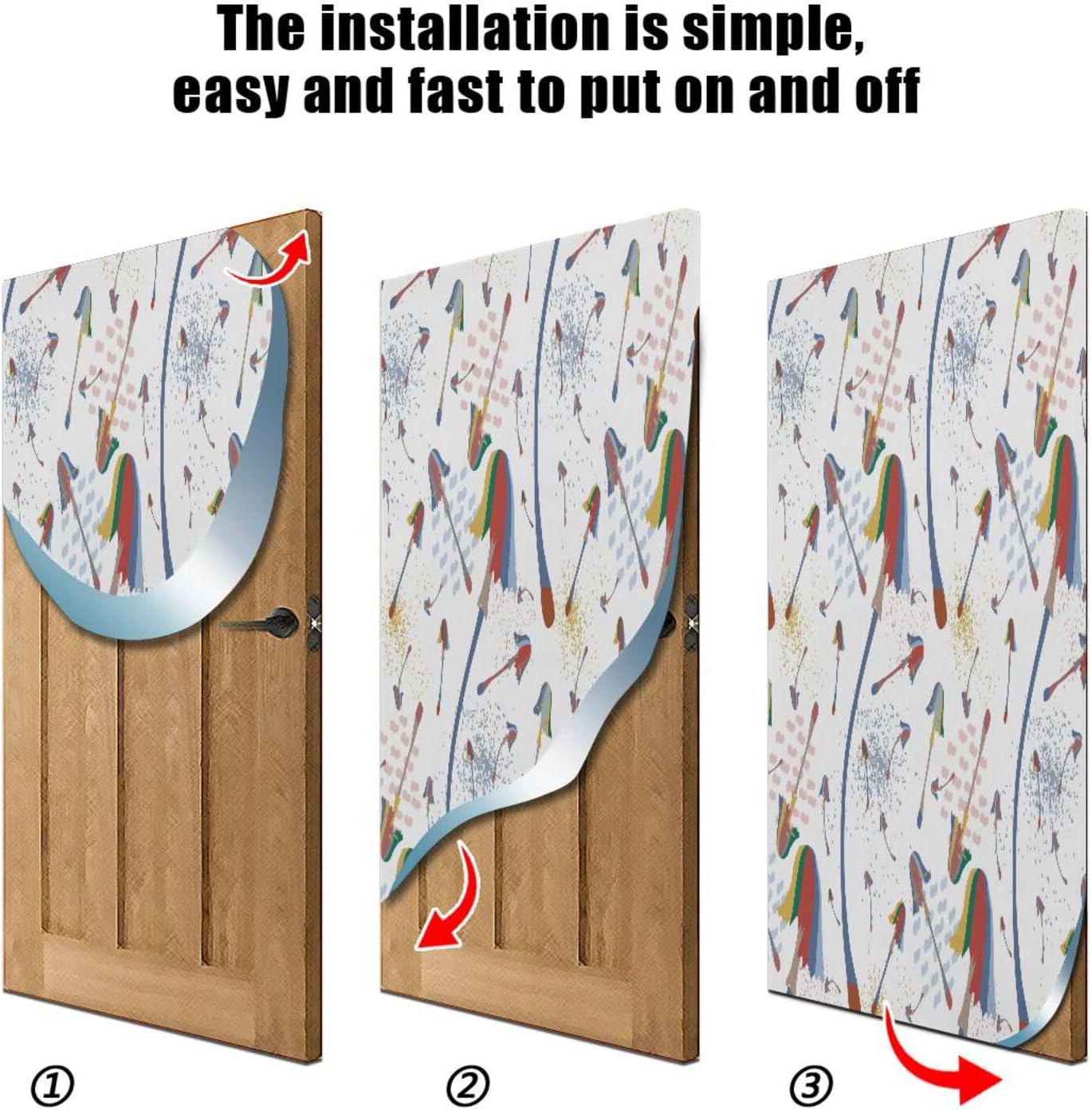 Susiyo Magic Mushrooms Christmas Door Cover Decoration 32x79 in