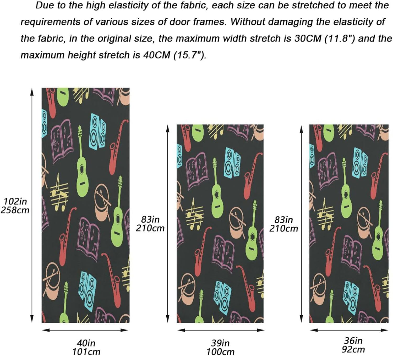 Susiyo Musical Vector Halloween Door Cover 32x79in