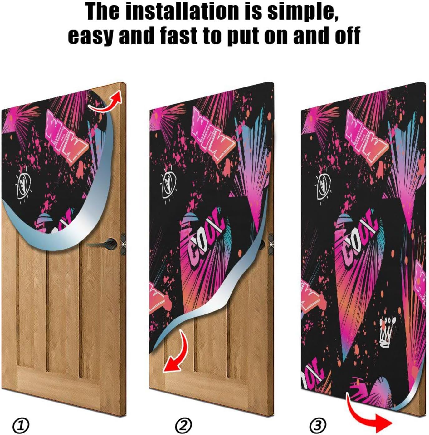 Susiyo Girlish Halloween Door Cover 32x79 in