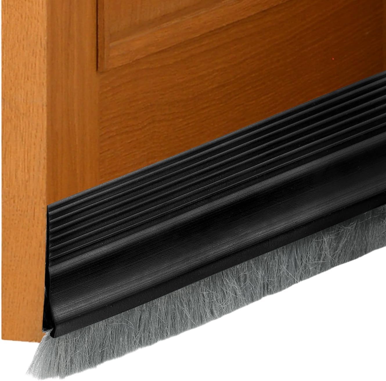 Uexcel 2 Pcs Door Sweep 14 x 40 Black Draft Stopper