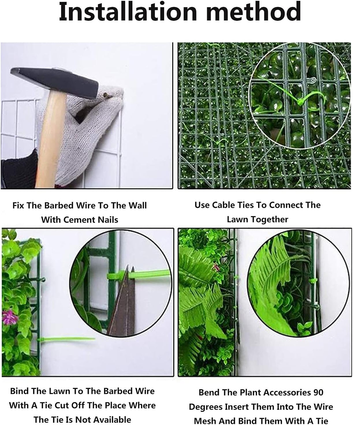 Faux Boxwood Hedge Panels 24pcs for Indoor and Outdoor Decor