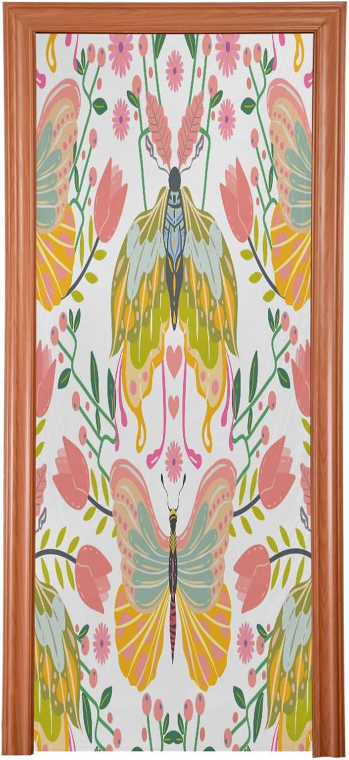 Susiyo Butterfly Halloween Door Cover 32x79 in