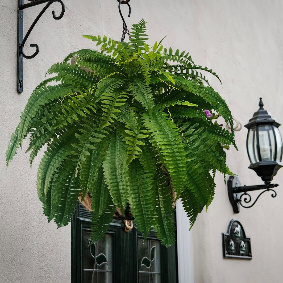 WAYNHUI 48 Inch Boston Fern Bush Artificial Plants