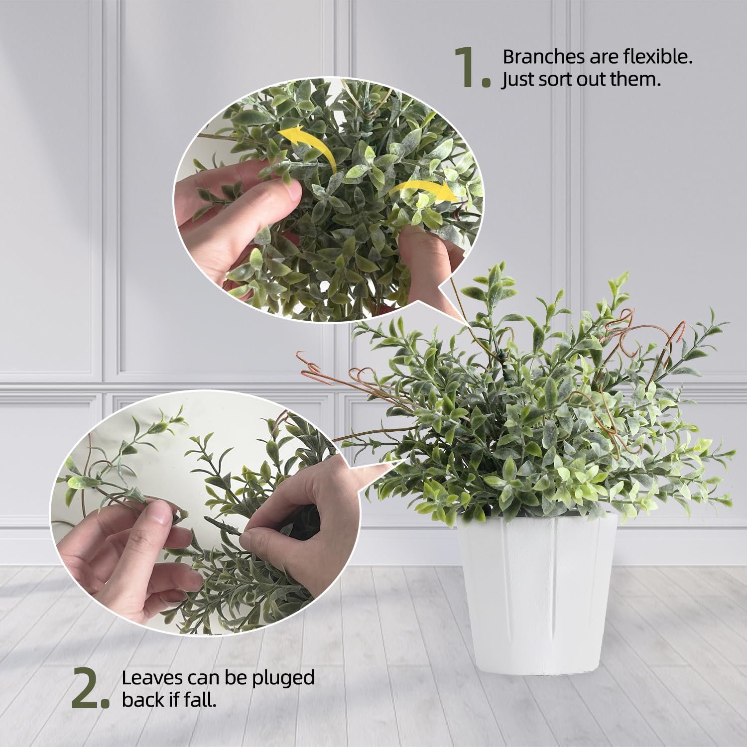 PENGYEE 3 Pack Small Artificial Plants for Indoor Decor