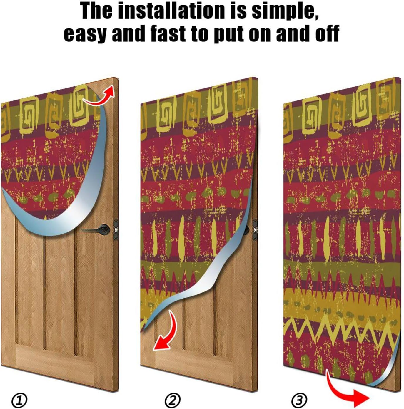 Susiyo Tribal Brown Halloween Door Cover