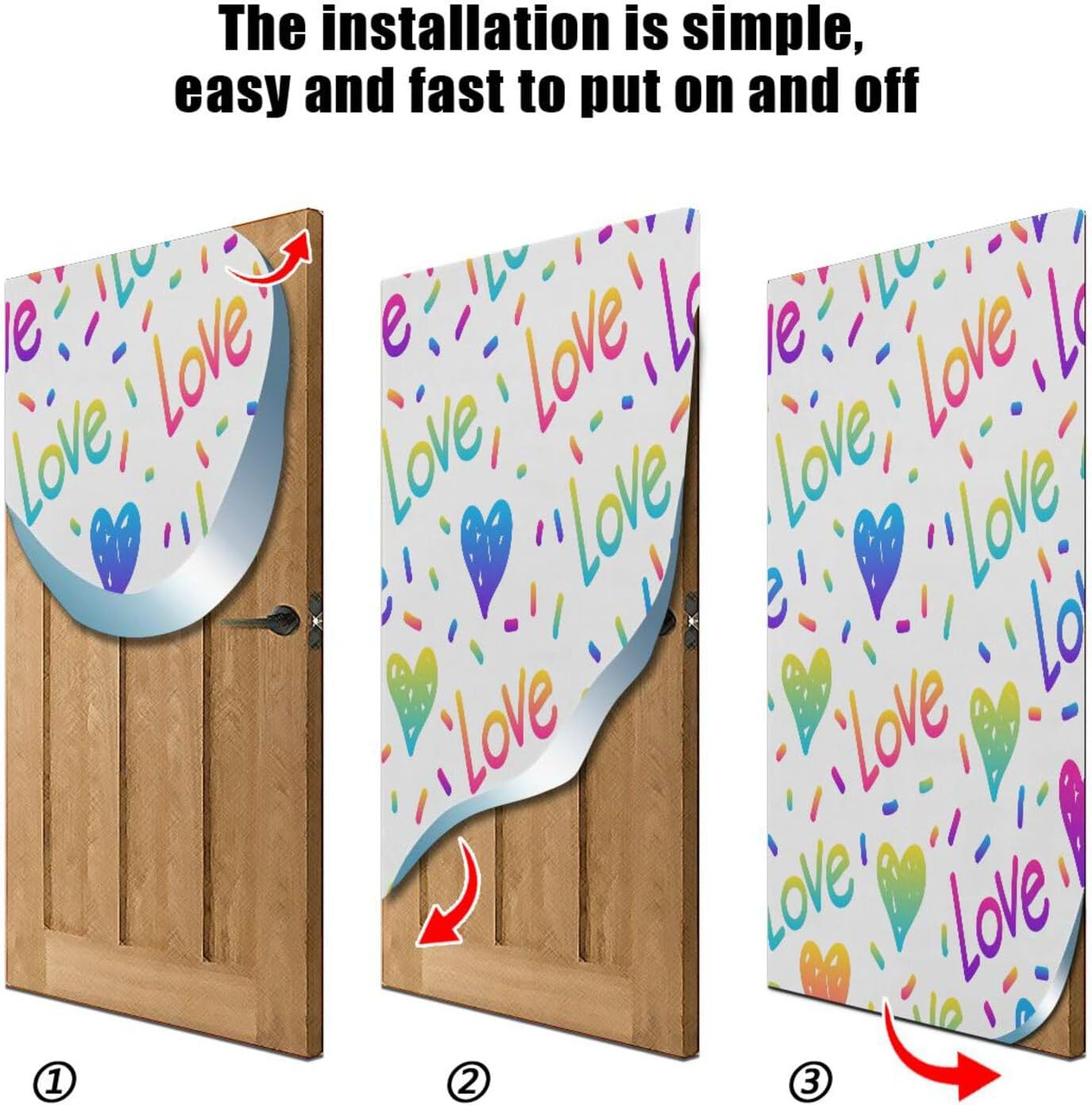 Susiyo Abstract Rainbow Halloween Door Cover 1