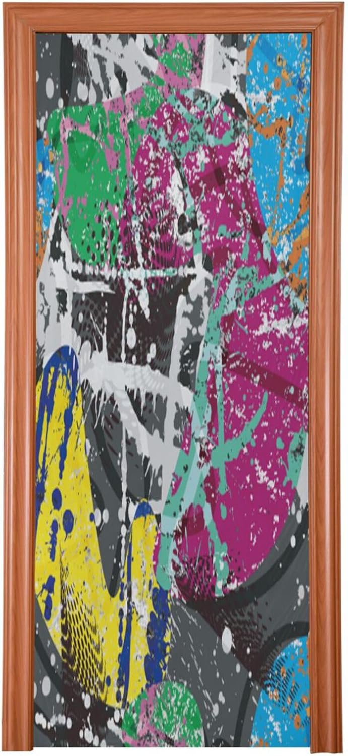 Susiyo Halloween Door Cover Stretch Fabric Decor