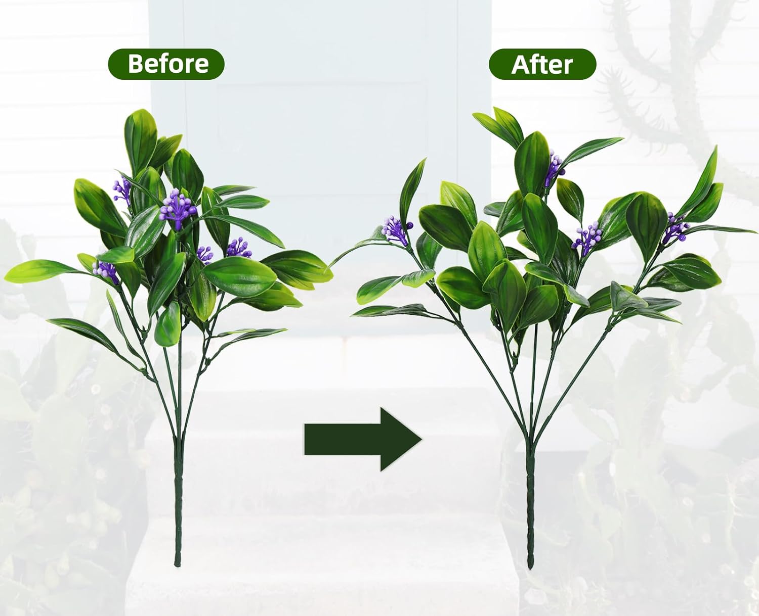 RECUTMS 10 Pcs Artificial Violet Fern Plants
