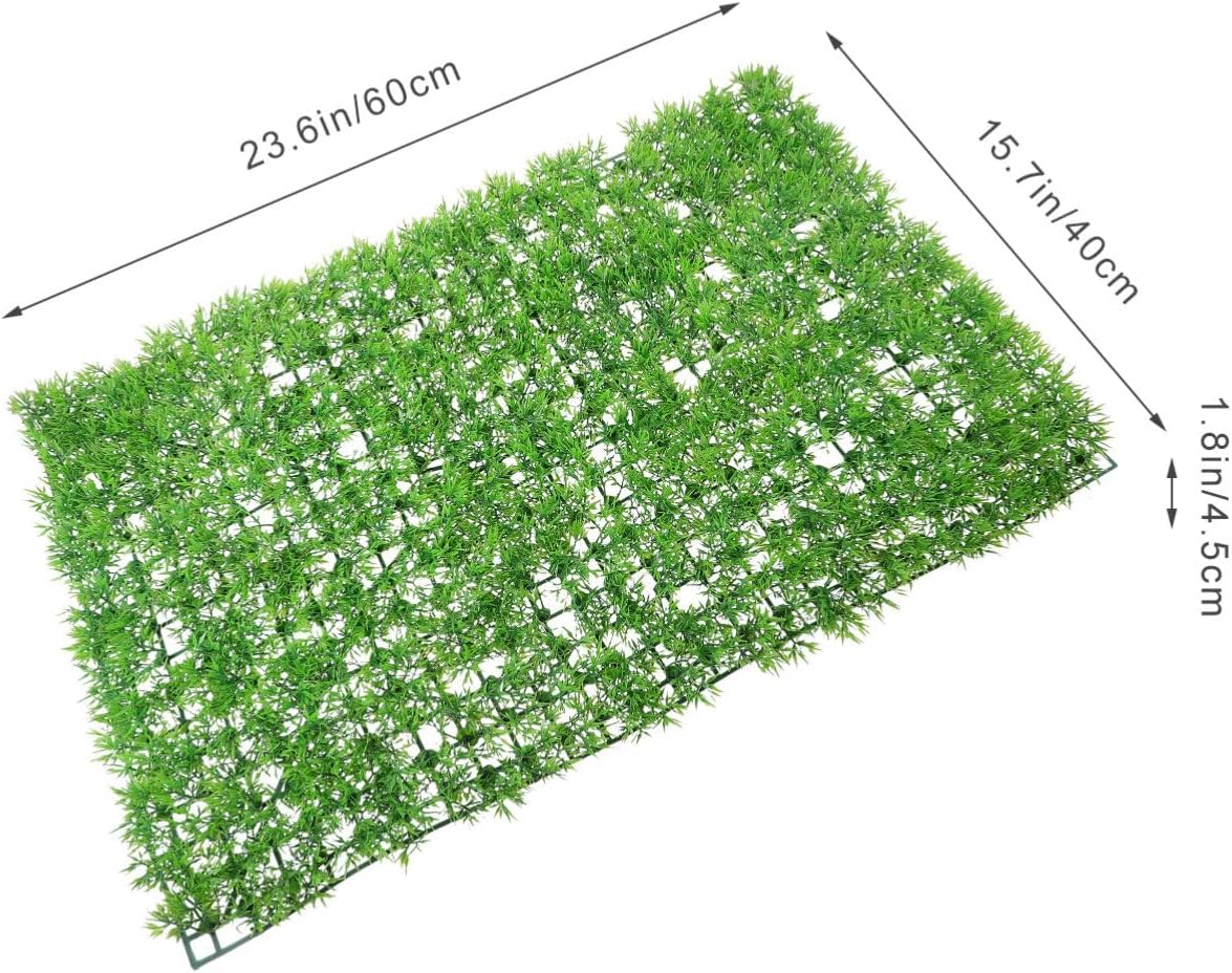VOSAREA Artificial Plants Wall Panel Faux Grass Decor