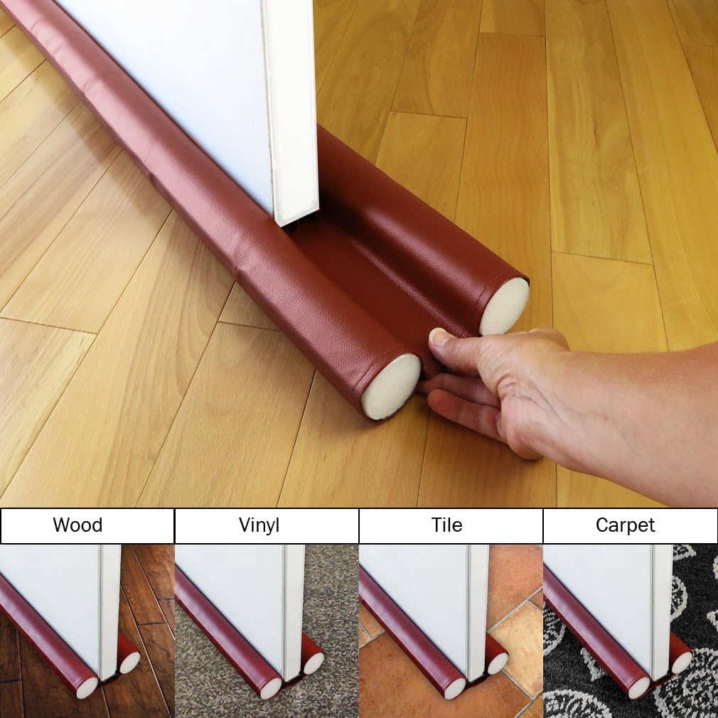 Evelots Door Draft Stopper 36 Inches Long Brown
