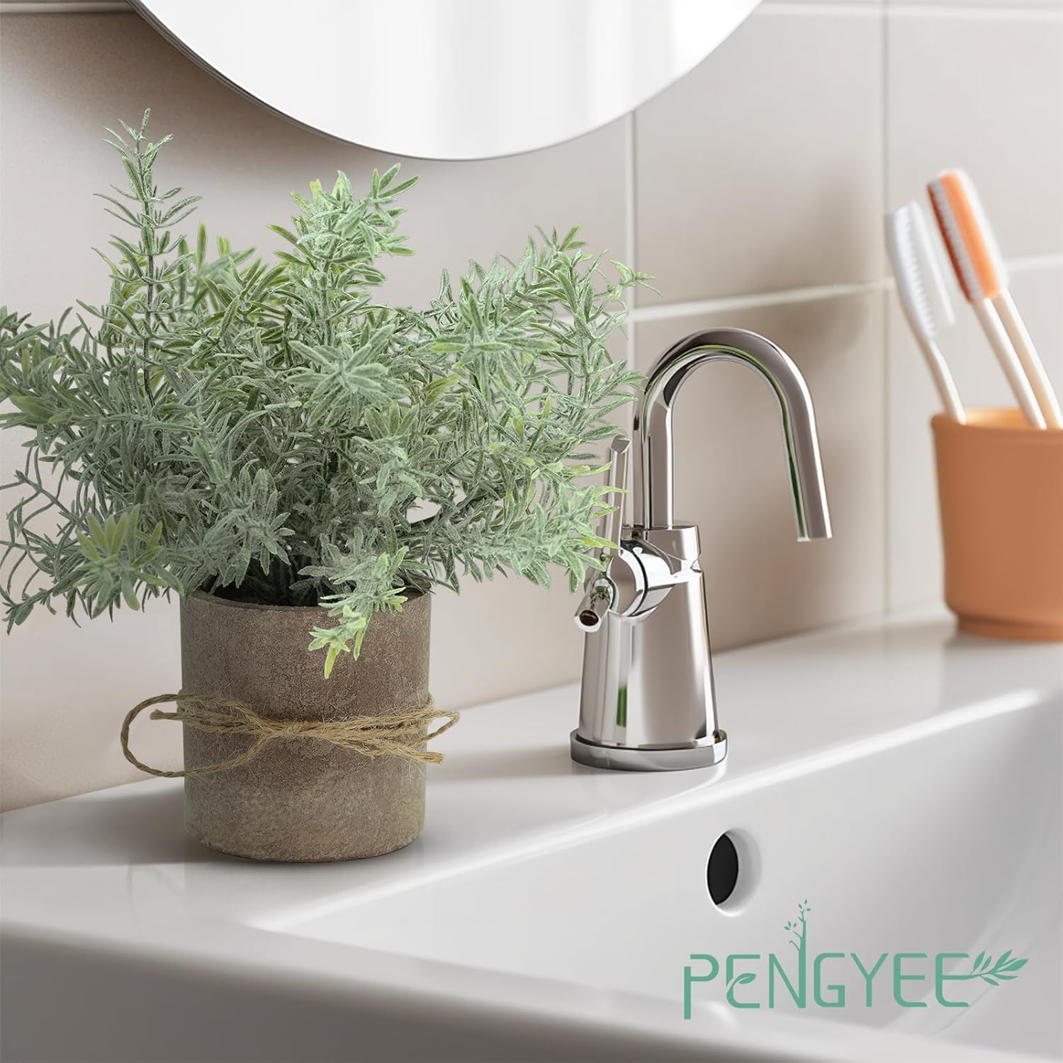 4Pcs Small Artificial Plants for Shelf Decor Indoor