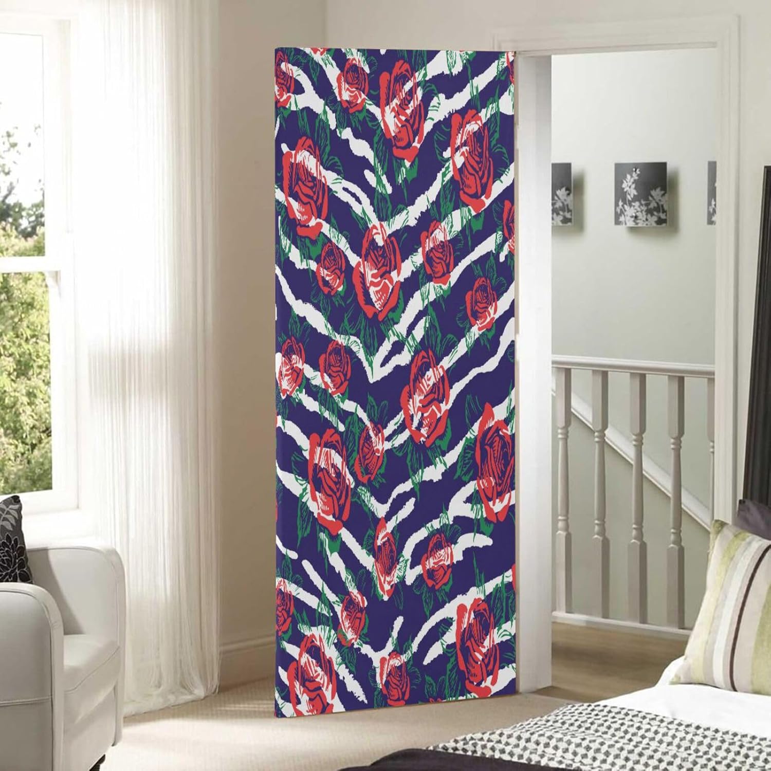 Susiyo Animal Print Rose Halloween Door Cover 32x79 in