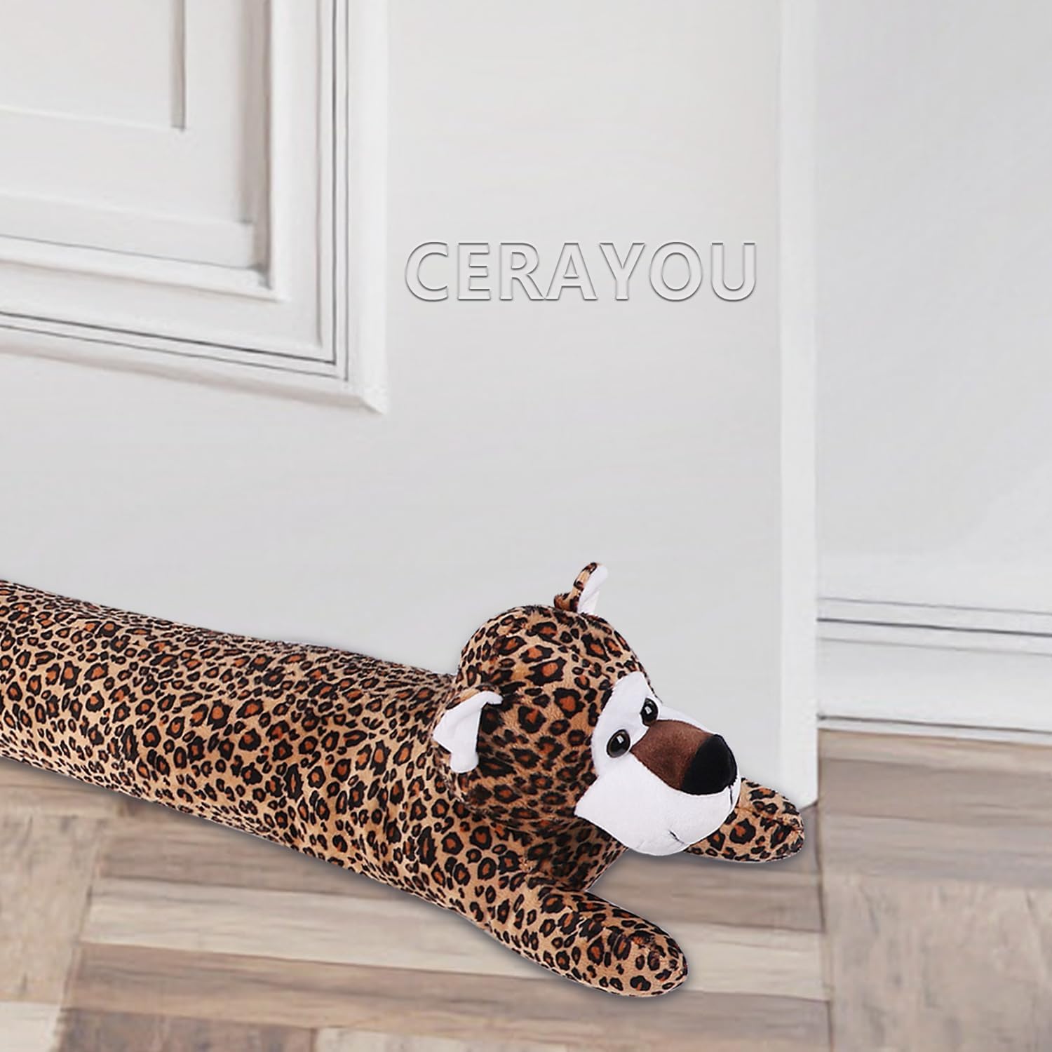 36 Inch Leopard Animal Draft Stopper for Door and Window