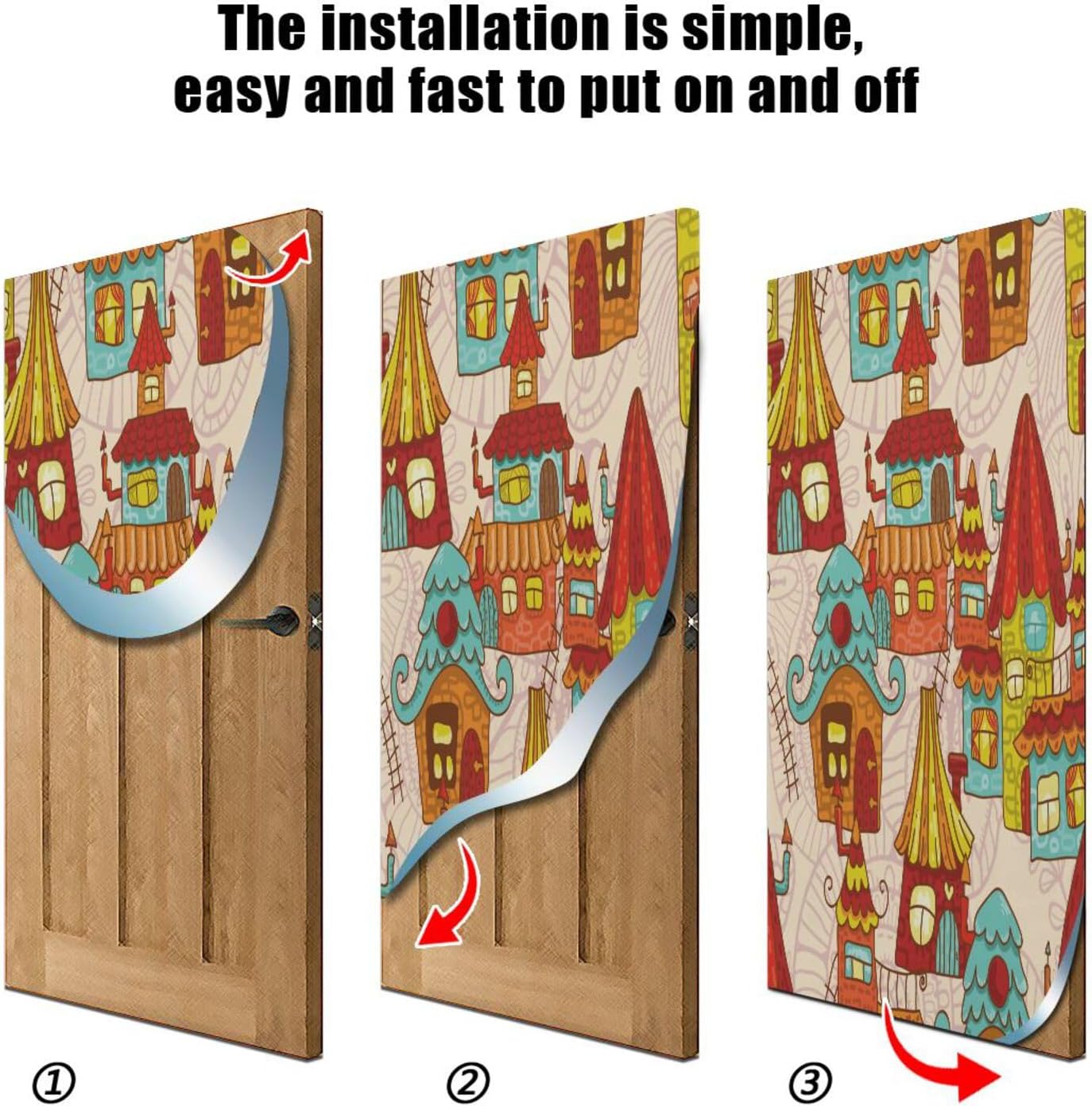 Susiyo Halloween Door Cover 32x79 in