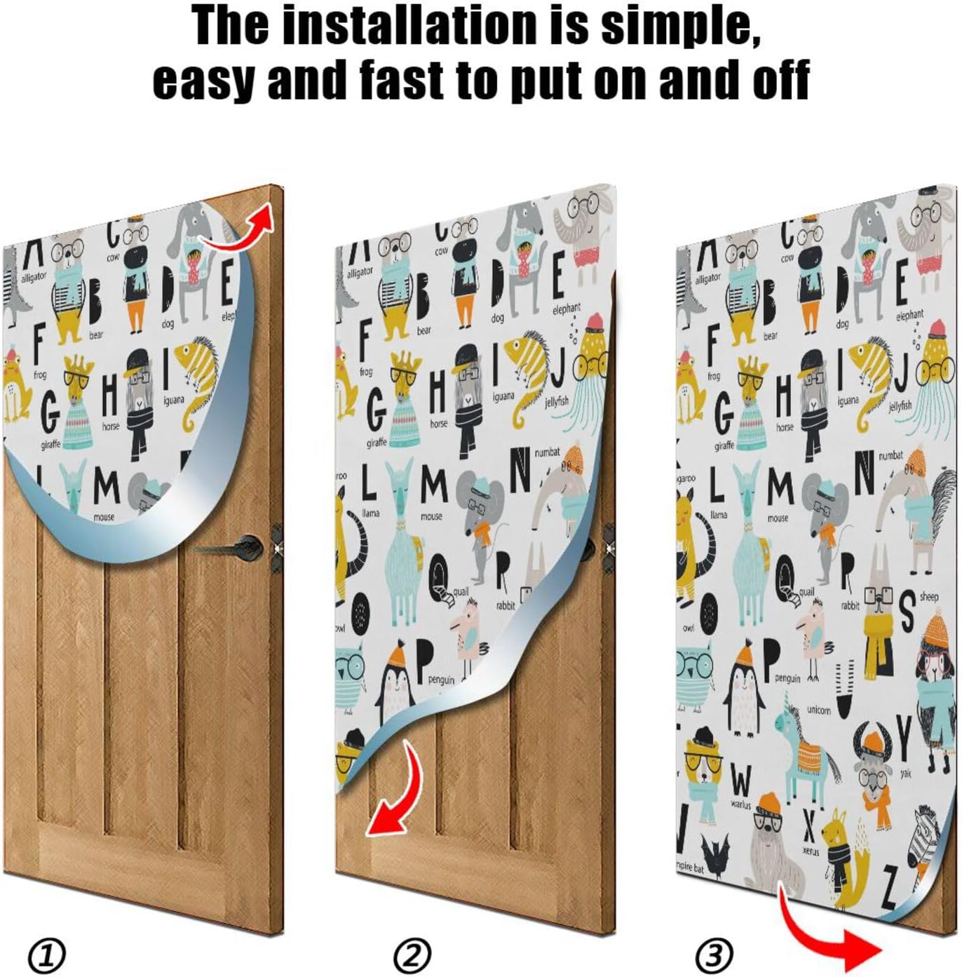 Susiyo Animals Alphabet Halloween Door Cover