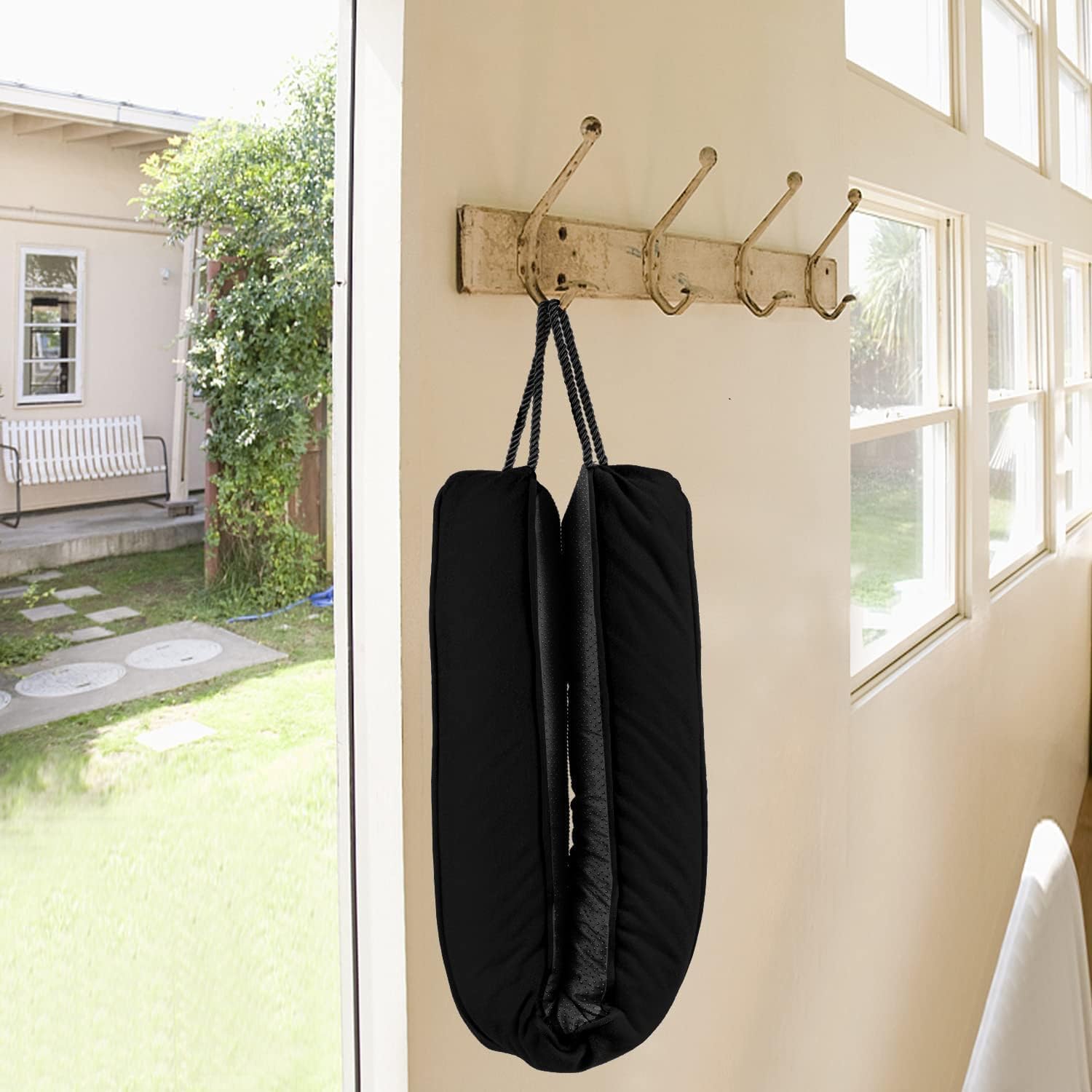 Sunolga 2 Pack Door Draft Stopper Black