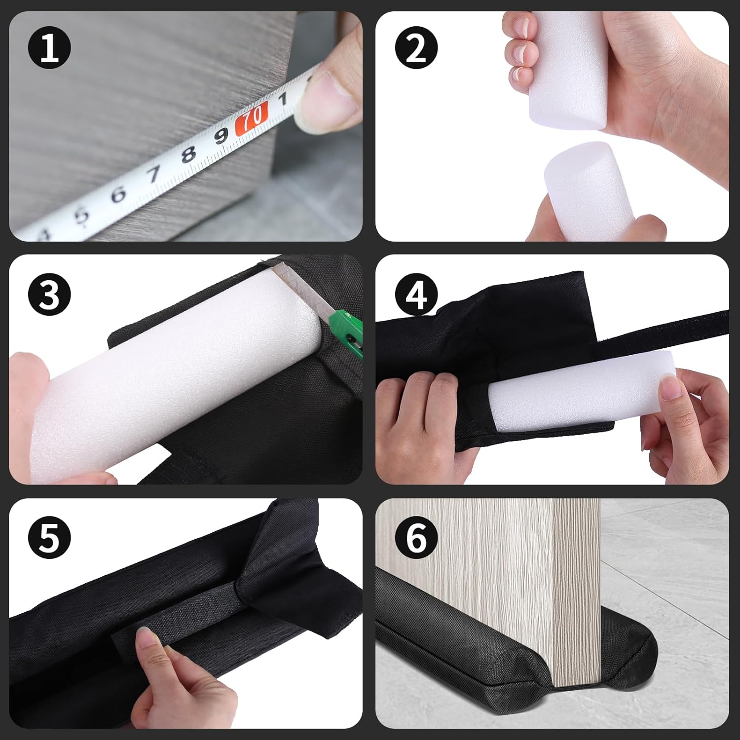 Neween Large Door Draft Stopper for Cold and Noise Block