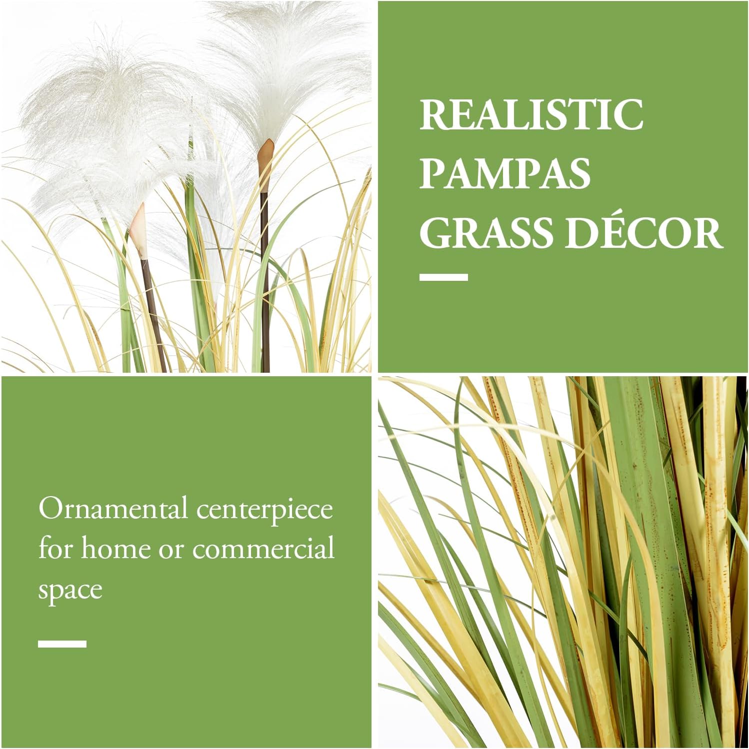 MyGift 40 Inch Artificial Pampas Grass Plant