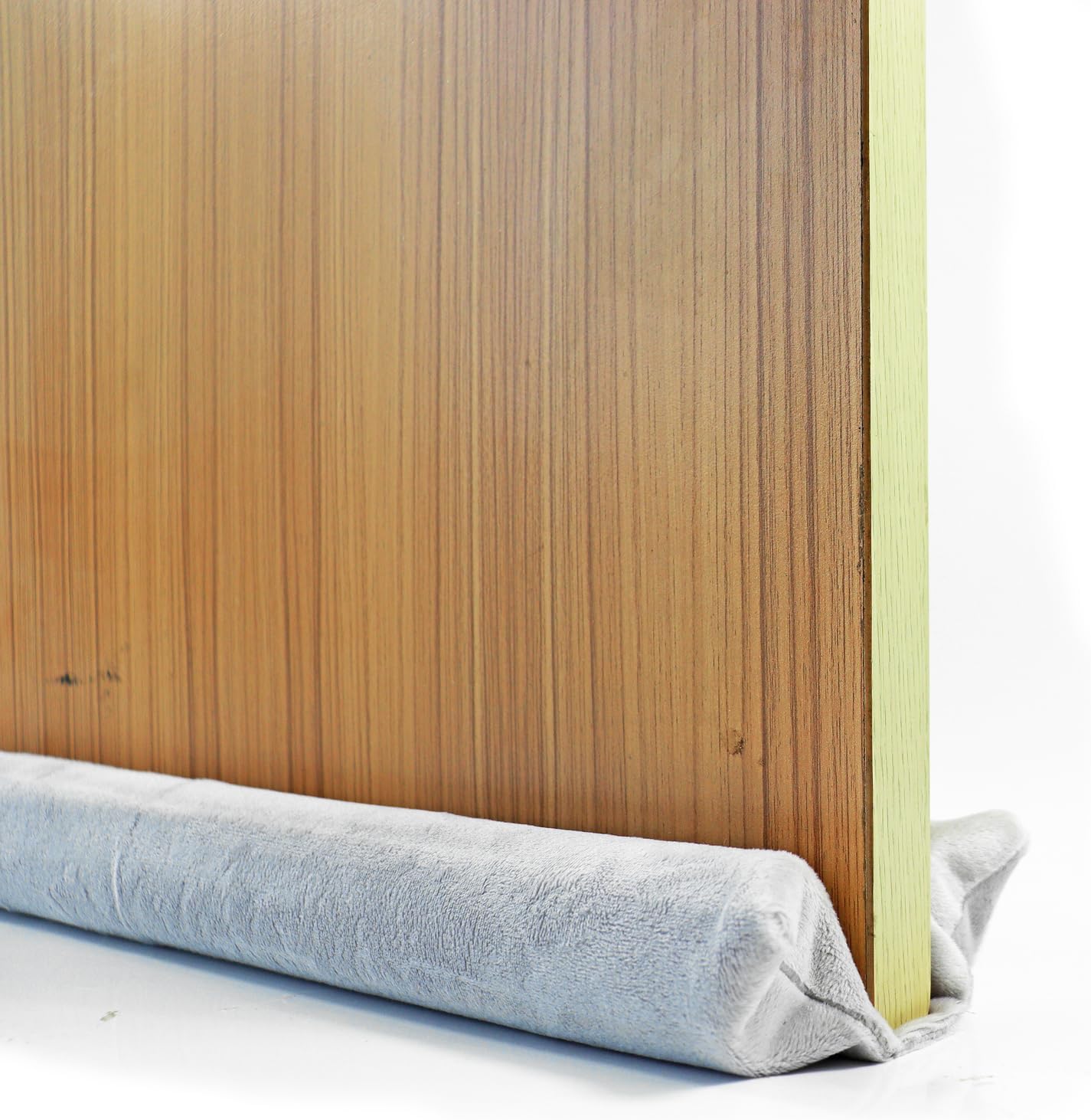 Adjustable Door Draft Stopper 36 Inch Light Grey Under Door Seal Blocker