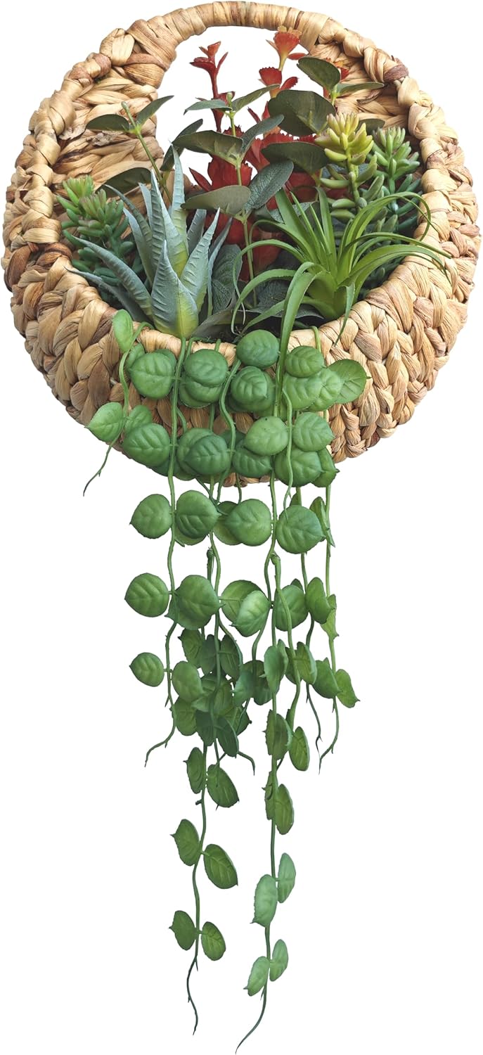 JoyEvy 22 Inch Artificial Hanging Plants Wall Decor