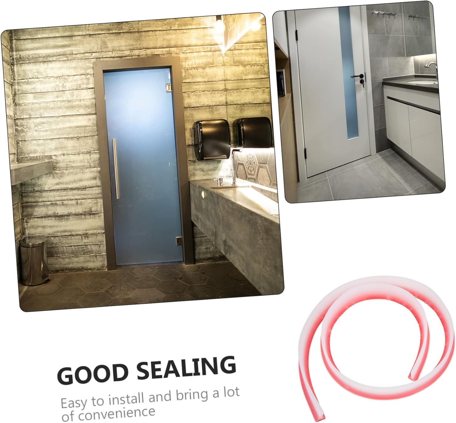 Vaguelly Bathroom Floor Sealing Strip Water Barrier Draft Stopper Easy Install