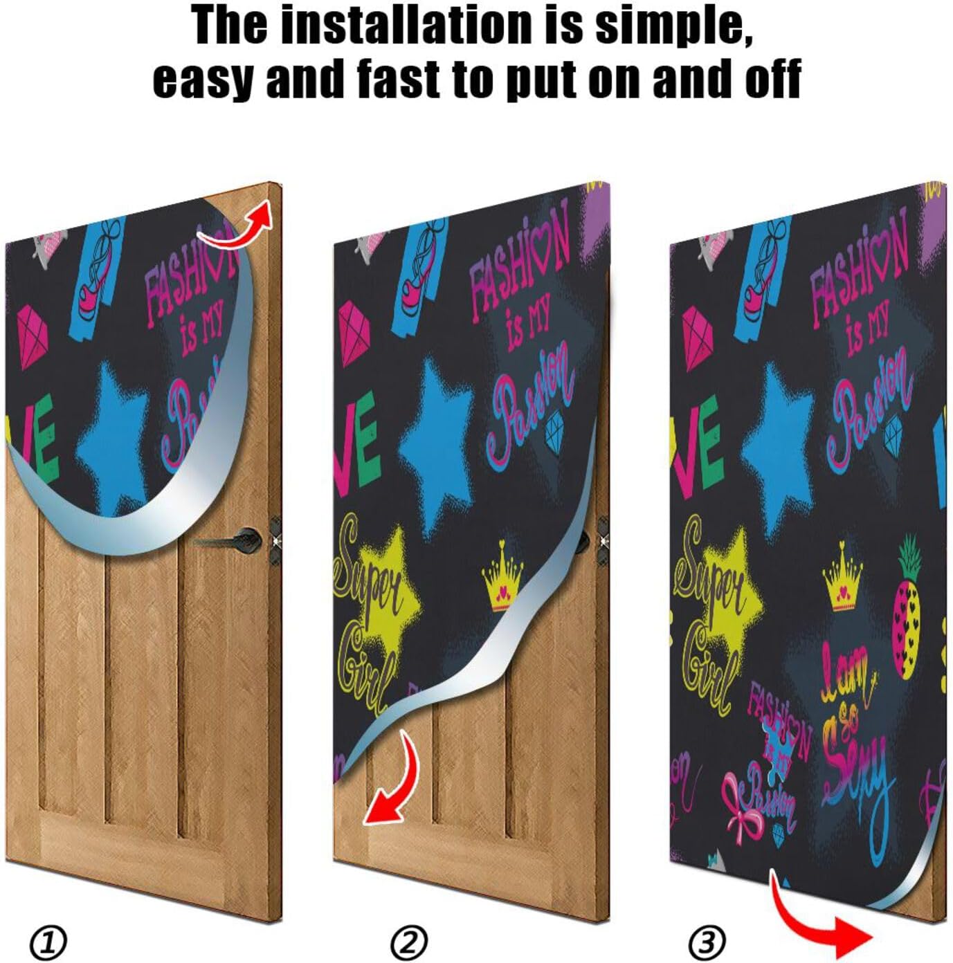 Susiyo Super Girl Halloween Door Cover 32x79 in